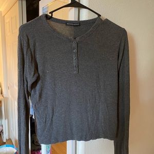 Brandy Melville, long sleeve gray tee